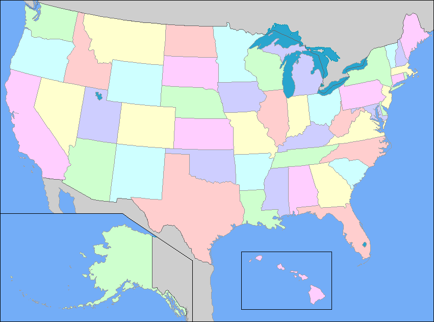 Map of United States